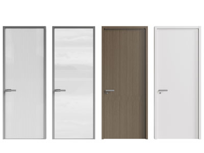 现代房门 玻璃门 木门 平开门3d模型 现代房门 玻璃门 木门 平开门