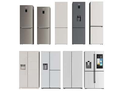 现代双开门 上下门电冰箱