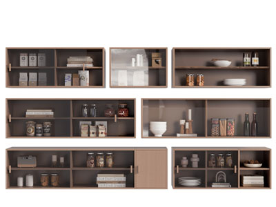 现代实木碗碟 厨具 调料瓶 置物收纳架