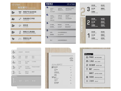 现代楼层指示牌