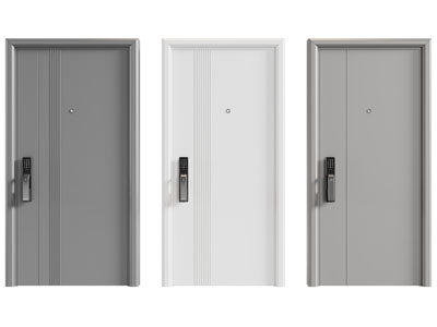 现代密码锁的平开门 防盗门 入户门3d模型 现代密码锁的平开门 防盗门 入户门