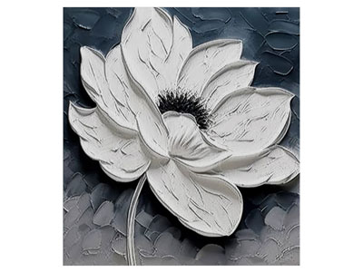 现代莲花装饰挂画3d模型 现代莲花装饰挂画