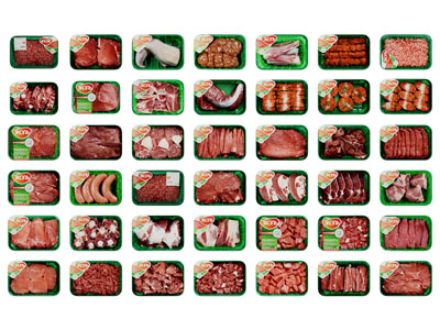 现代盒装生鲜肉 保鲜盒