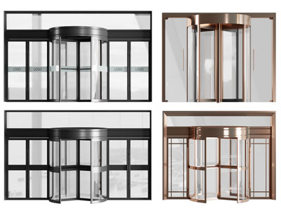 现代酒店旋转门 大门3d模型 现代酒店旋转门 大门