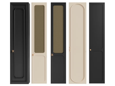 法式实木柜门3d模型 法式实木柜门