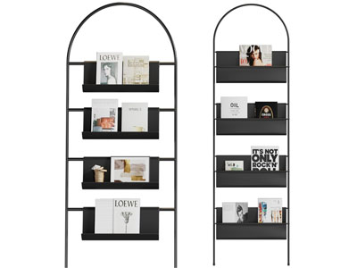 法式金属书刊杂志收纳架3d模型 法式金属书刊杂志收纳架