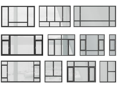 现代玻璃平开窗户3d模型 现代玻璃平开窗户