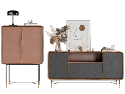 现代轻奢玄关柜 边柜3d模型 现代轻奢玄关柜 边柜