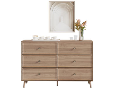 北欧实木玄关柜 边柜 装饰画3d模型 北欧实木玄关柜 边柜 装饰画