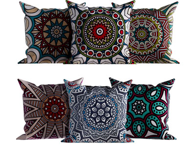 现代民族图案的方形靠垫抱枕