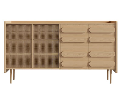 北欧实木玄关柜 边柜3d模型 北欧实木玄关柜 边柜