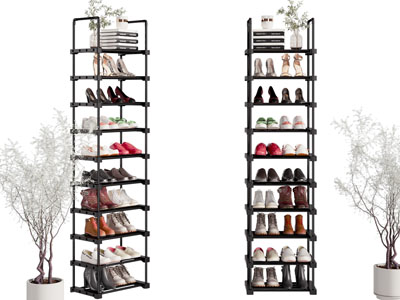 现代开放式鞋架