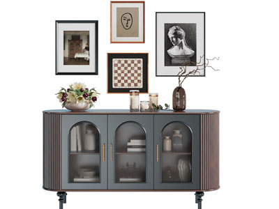 法式玄关柜 边柜 装饰挂画