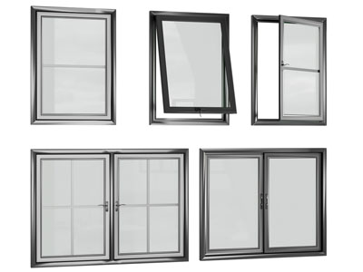 现代玻璃平开窗户 推拉窗户3d模型 现代玻璃平开窗户 推拉窗户