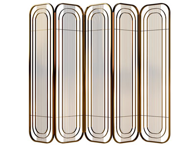 现代金属镂空屏风