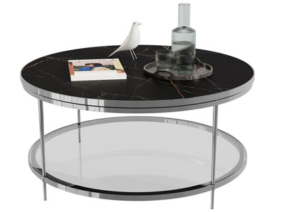现代圆形茶几3d模型 现代圆形茶几