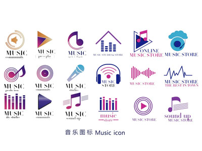 现代音乐标识 LOGO 图标