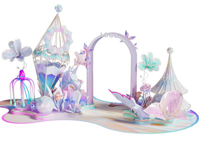 现代动漫美陈 户外装置 摆件组合