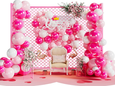现代气球美陈 网红打卡区 拍照区