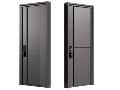 现代带密码锁的平开门 入户门