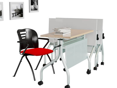 现代书桌椅组合3d模型 现代书桌椅组合