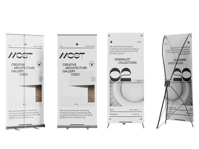 现代易拉宝 海报 广告牌3d模型 现代易拉宝 海报 广告牌