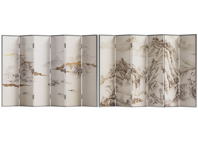 新中式屏风3d模型 新中式屏风