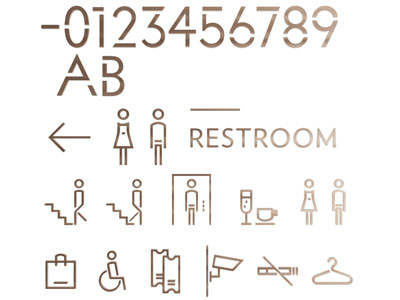 现代数字 LOGO 图标 指示牌