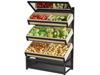 现代水果蔬菜货架 展柜 展示台