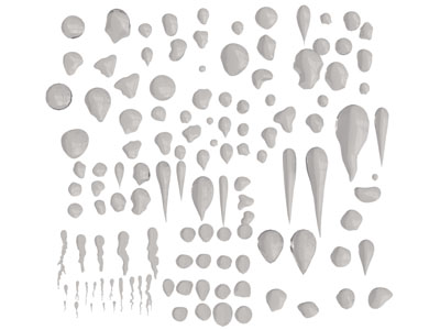 现代不同水滴造型 雨滴 挂件