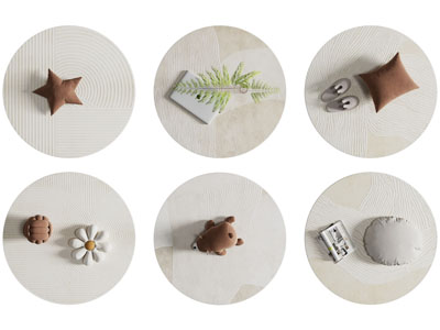 现代圆形地毯 靠垫抱枕