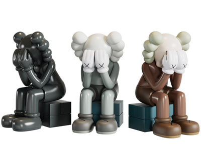 现代Kaws公仔雕塑雕刻摆件组合3d模型 现代Kaws公仔雕塑雕刻摆件组合