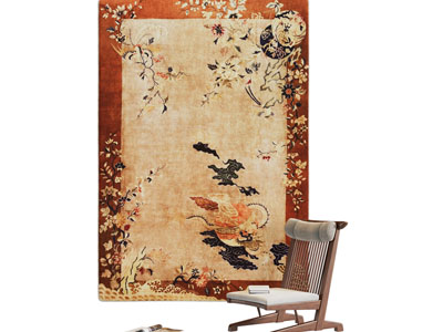 新中式中古风休闲椅子 地画