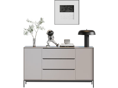 现代玄关柜 装饰挂画 摆件组合