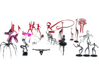 现代饰品雕塑雕刻摆件组合