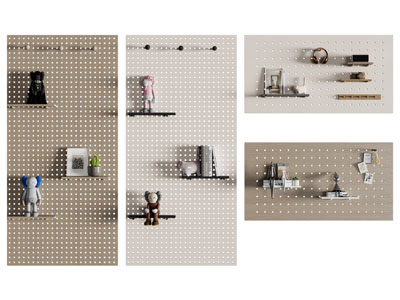 现代洞洞眼墙面收纳架 墙饰