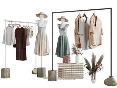 现代服装衣架 女装 美陈