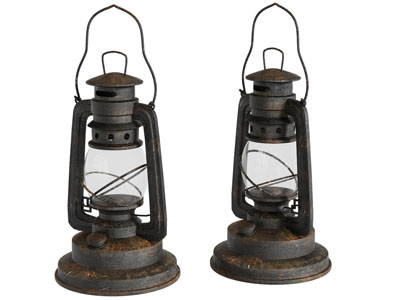 工业风loft老式煤油灯 摆件组合