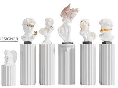 欧式天使 大卫头像雕塑雕刻摆件组合