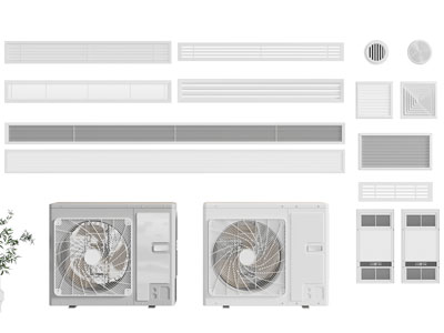 现代空调外机 出风口 暖风扇