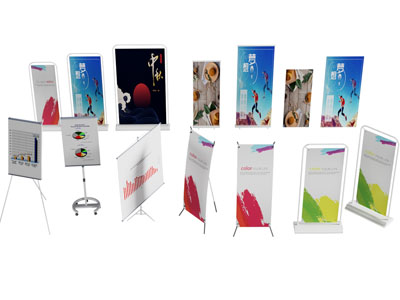 现代易拉宝 海报 广告牌3d模型 现代易拉宝 海报 广告牌