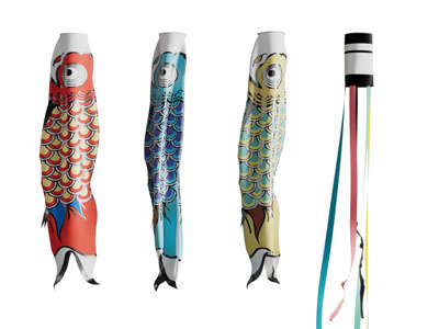 日式鲤鱼旗墙饰挂件