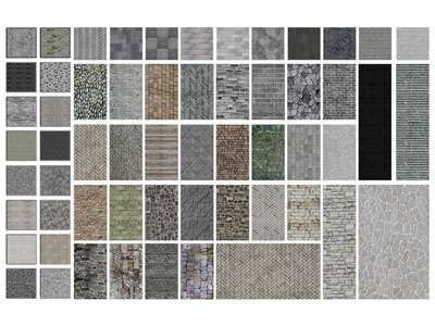 现代石头道路 铺石路 汀步路 景观石子路