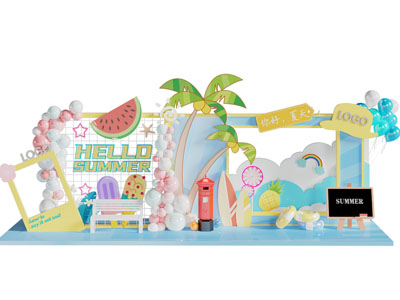 现代美陈 户外装置 演绎舞台