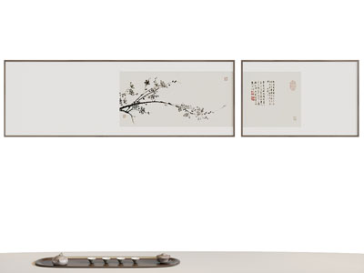 新中式装饰挂画3d模型 新中式装饰挂画