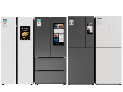 现代双开门 上下门电冰箱