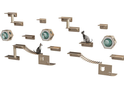 现代墙面猫玩具 猫爬架 猫玩具 生活用品