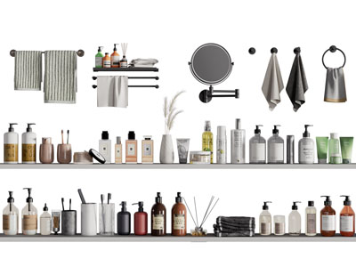 现代毛巾 护肤品 洗漱用品 卫浴小件