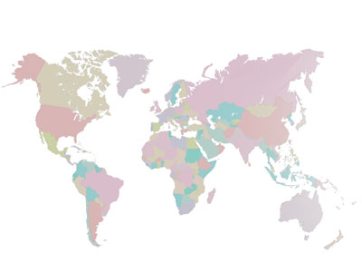 现代世界地图 墙饰