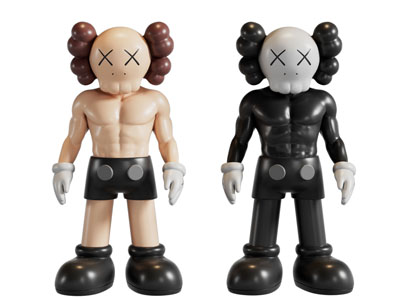 现代Kaws公仔雕塑雕刻 摆件组合3d模型 现代Kaws公仔雕塑雕刻 摆件组合